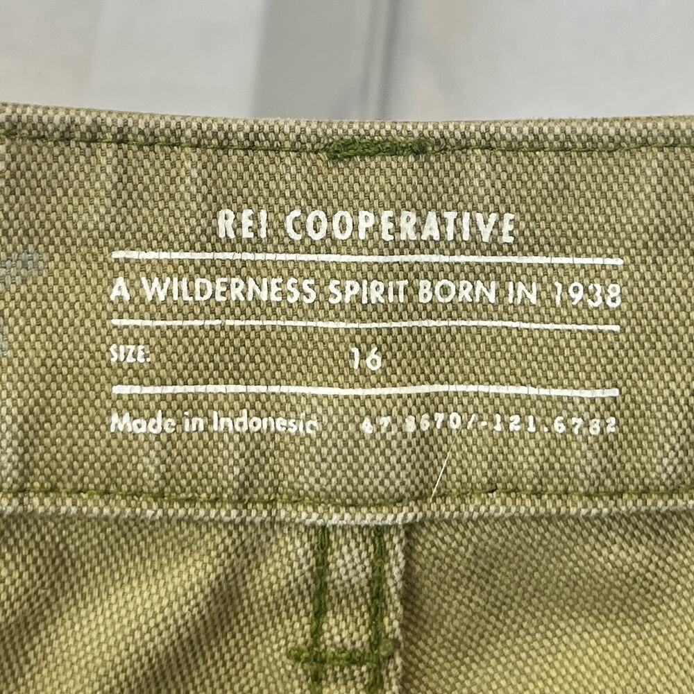 REI Co-Op Womens Canvas Double Knee Chore Pants Olive Green Size 16 - Picture 3 of 9